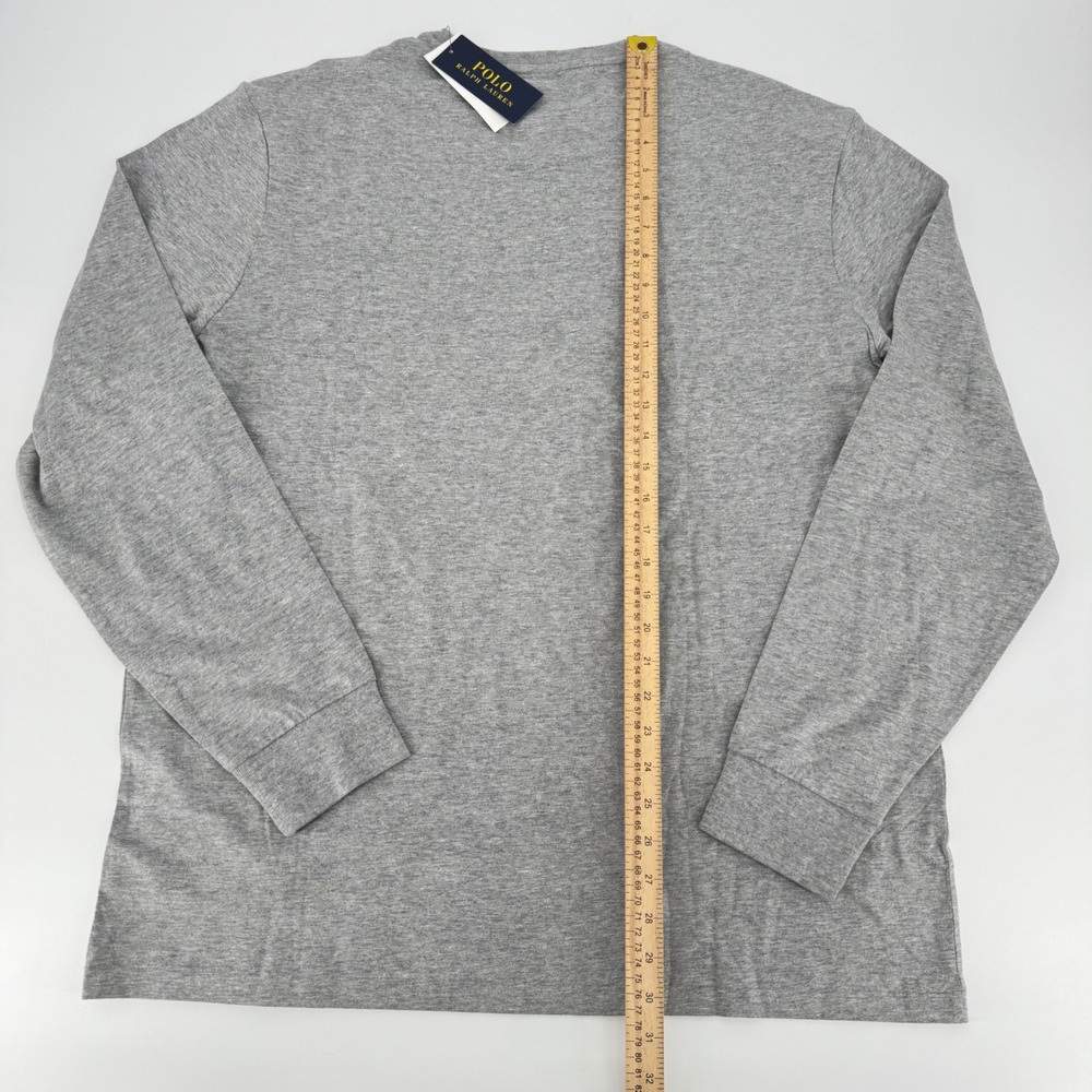 Polo Ralph Lauren Mens XL Grey Heather Long Sleeve Pony Logo T-Shirt NWT - Picture 3 of 6